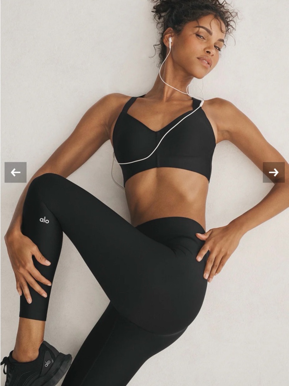 Alo Yoga 7/8 High-Waist Airlift Leggings XS Black Sculpting Workout Gym